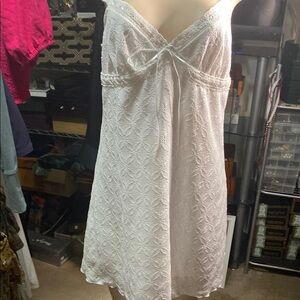 Wild Fable White Lace Slip Dress with Empire Waist
